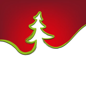 christmas background christmas-tree strokes symbol drawn vector illustration