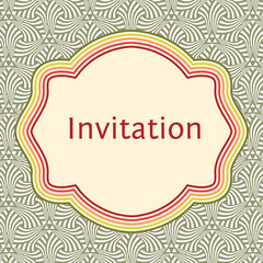 Invitation, wedding or greeting card template. Elegant frame
