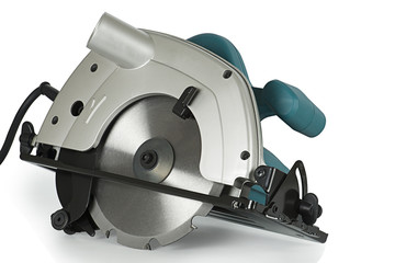 Circular saw on a white background.