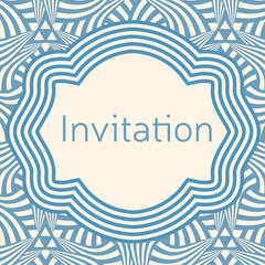 Invitation, wedding or greeting card template. Elegant frame - 96011904