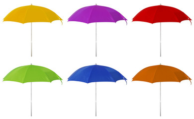 Fototapeta na wymiar Beach umbrellas - colorful