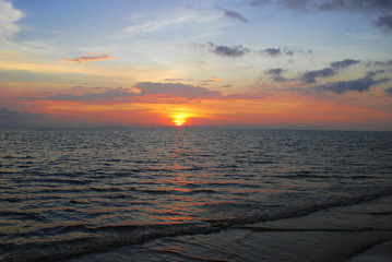 Beautiful sunset over the sea