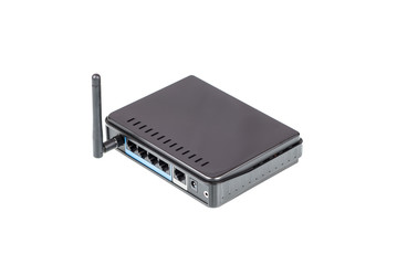 Black Wireless Router