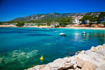 Obraz premium small harbor with boats in Portals Nous
