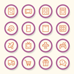 Home Appliance web icons set