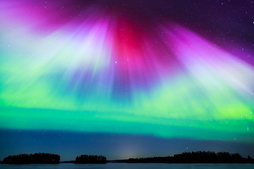 Northern lights (Aurora borealis) in the sky