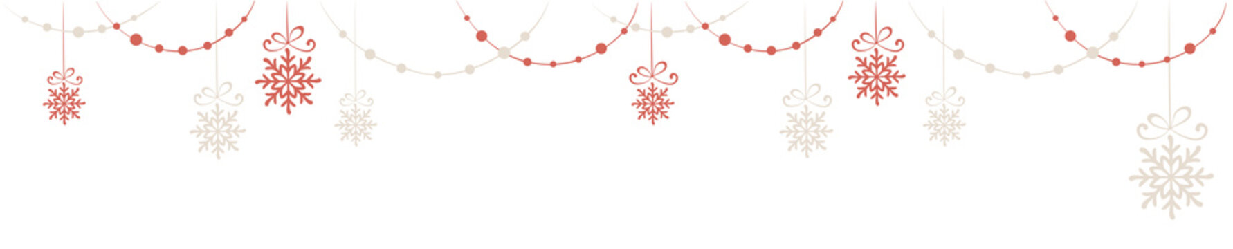 Horizontal narrow banner - Christmas decorations