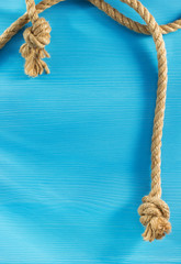 ship rope on wood