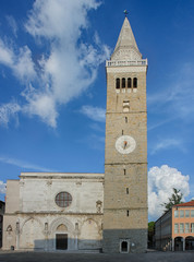 Ancient Romanesque city tower, 13 th Century in Koper in Sloveni