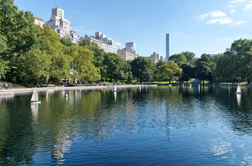 Pond with Model Sailboats in NYC Central Park