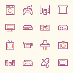 Home Appliance web icons set