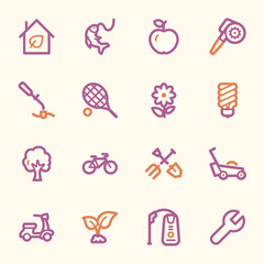 Gardening Equipment Web icons