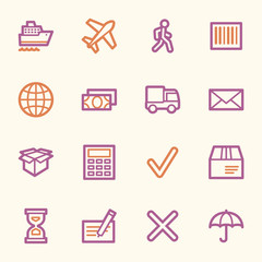 Delivery web icons set