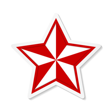 Star – Red sticker icon
