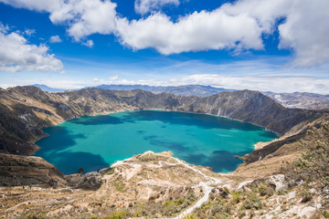 Obraz premium Quilotoa crater lake, Ecuador