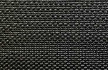 Closeup surface old black fiber at luggage texture background