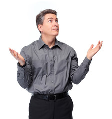 Fototapeta premium Thinking businessman.