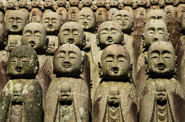 Fototapeta na wymiar Jizo statues, Hasedera Temple, Kamakura - Japan