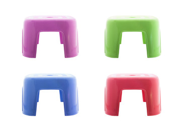  plastic small  chair on isolated white background.with clipping