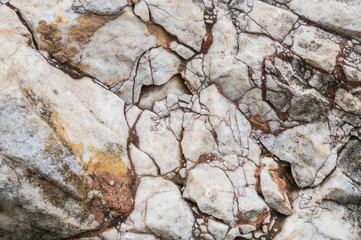 Closeup surface of big rock for decoration in the garden texture background