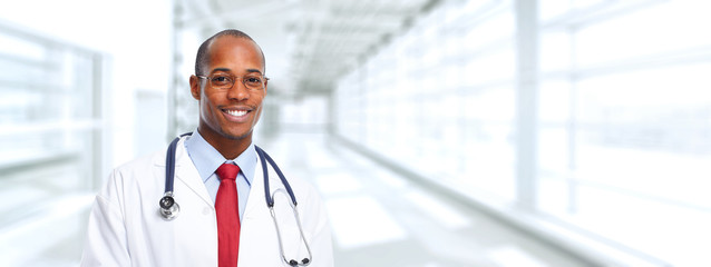 African-american doctor man.