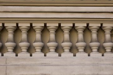 Columns on the facade of house