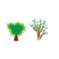 tree vector icon nature illustration set green isolated plant
