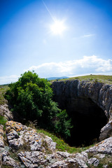 Cave Formations. Beautiful  cave on the Crimean Peninsula