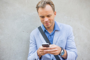 Man using his cellphone