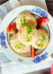 veggie burgers from beans and chickpeas, vegetarian food,dinner