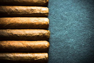 Cigars background with copy space