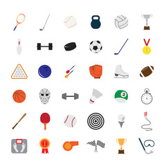 vector colorful sport icons