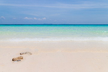 Blue sky on the beach