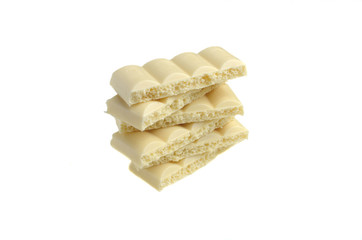 Tiles white porous chocolate isolate