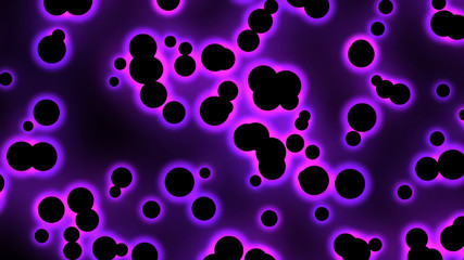 Abstract Black Glowing Particles Illustration - Purple