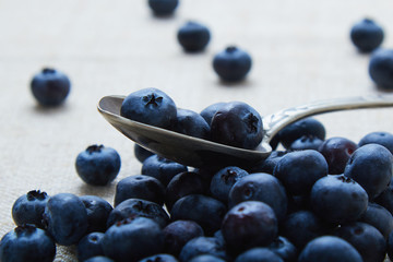 blueberries in a spoon