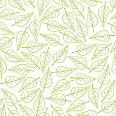 Naklejka na ściany i meble Seamless pattern leaf