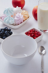 empty bowl on breakfast table