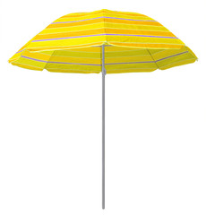Beach striped umbrella - yellow