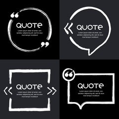 Vector set of quote forms template.