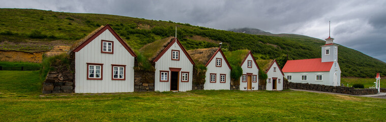 Ancient houses in Laufas, Iceland