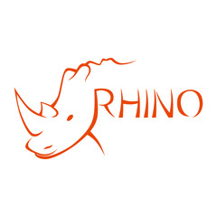Abstract rhinoceros symbol