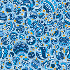 Seamless Christmas background with christmas balls.