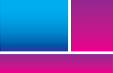 Obraz premium Blue Pink Postcard