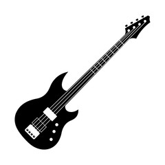 Fototapeta na wymiar Black electric guitar icon