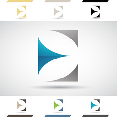 Obraz premium Logo Shapes and Icons of Letter E