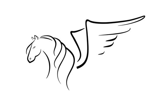 head and wings of Pegasus