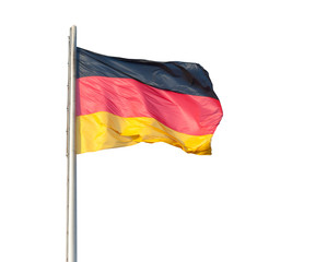 German Flag Isolated on a White Background