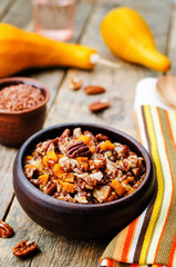 Pumpkin Pecan Orange white and red rice