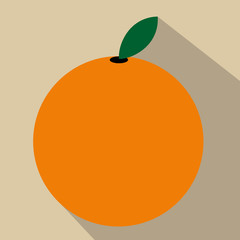 Orange flat icon